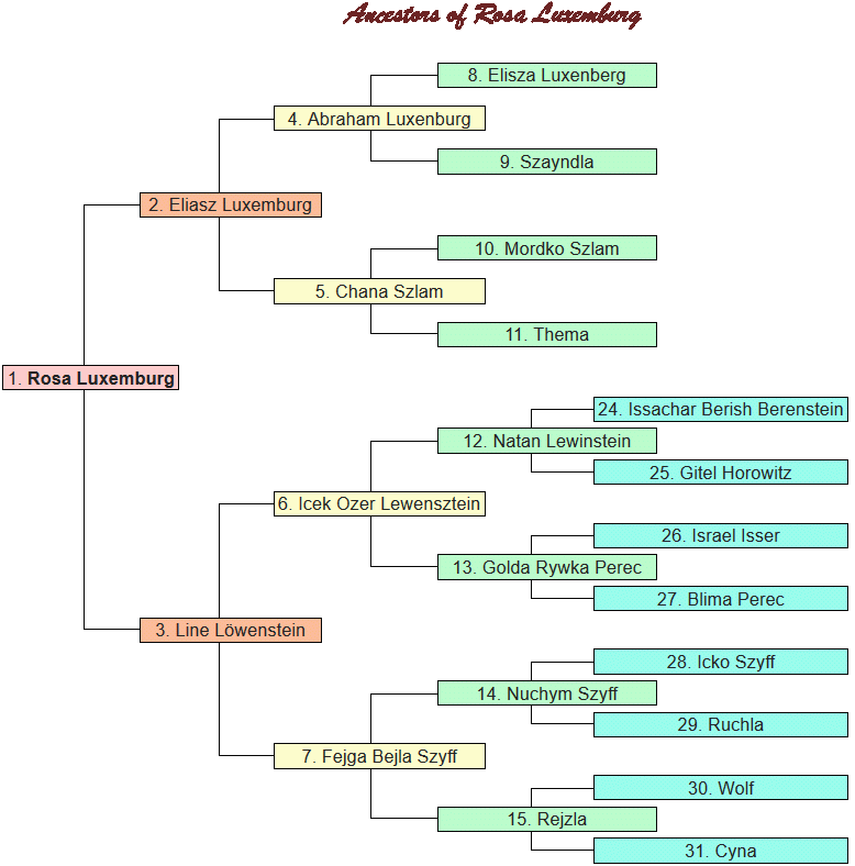 Ancestors of Rosa Luxemburg
